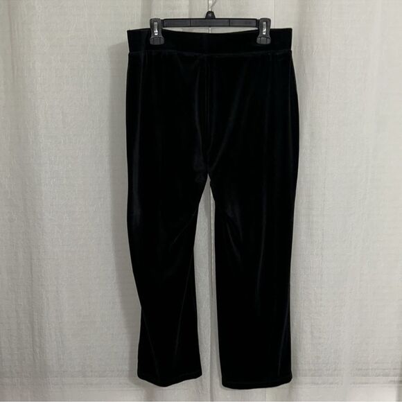 Talbots LP Black Pull-on Velour Lounge Comfortable Pants - Picture 3 of 10